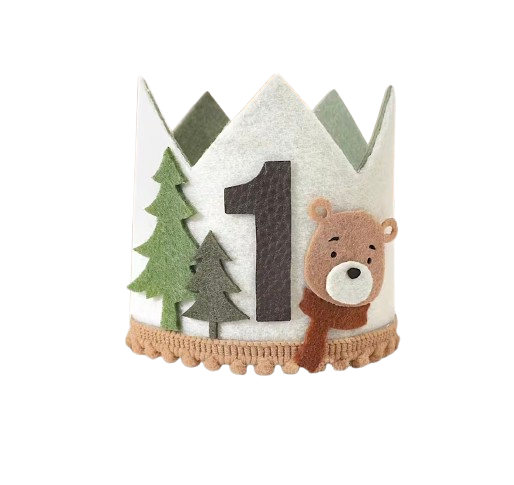 Bear 1st Birthday Crown