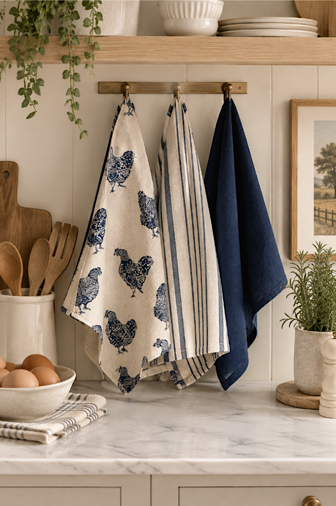 Raine & Humble 3pk Tea Towels - Henrietta Chicken