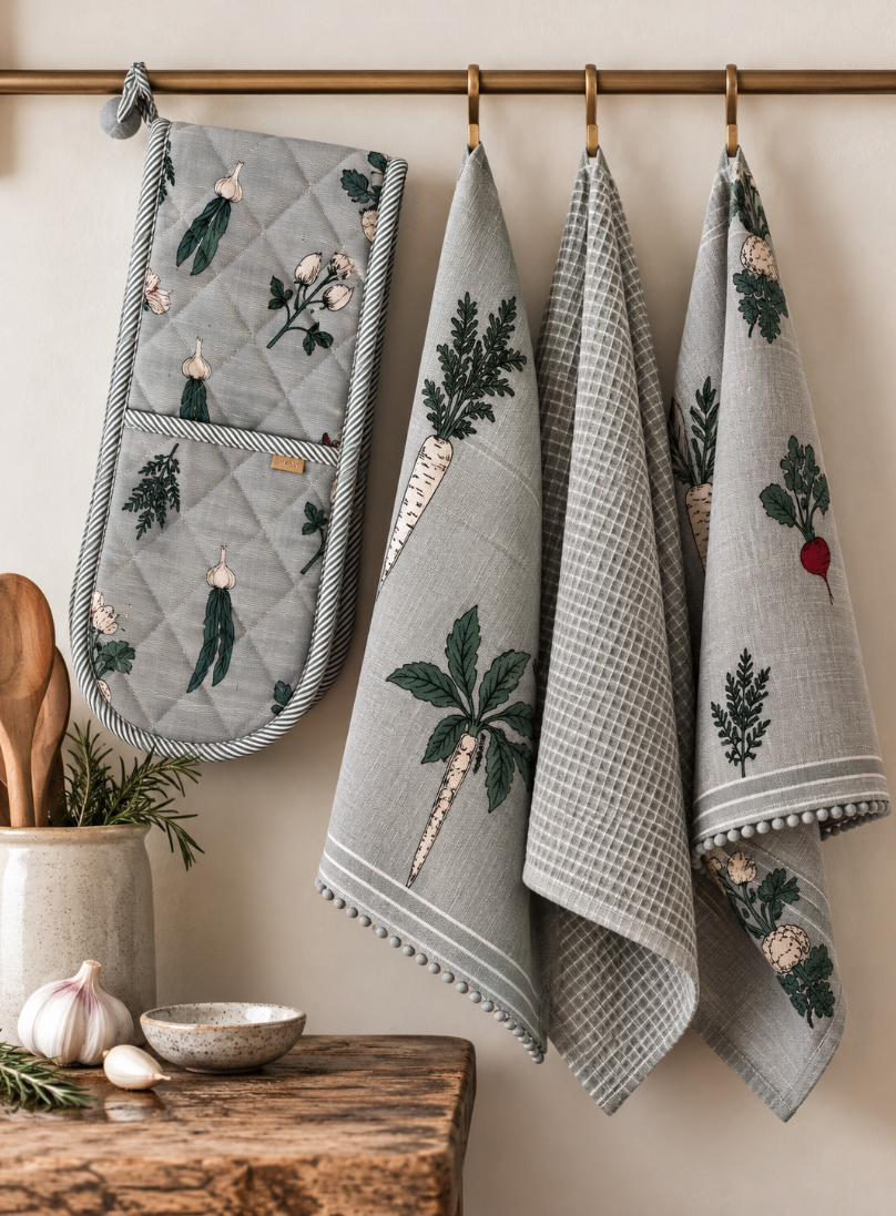 Raine & Humble Grey Turnip Double Oven Mitt