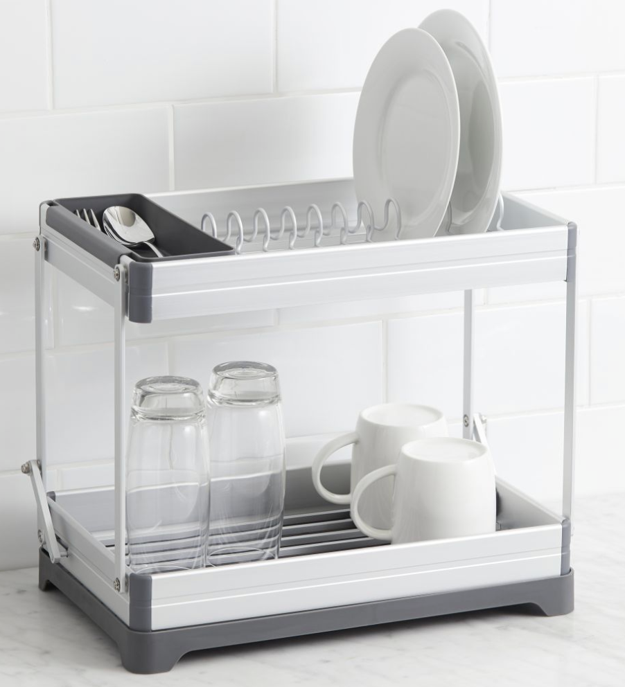 Collapsible Two Tier Dish Rack