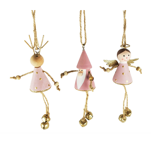 Reindeer, Santa & Angel with Bells