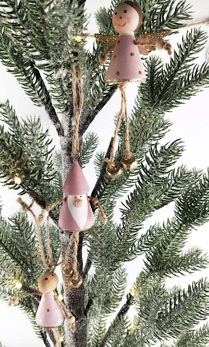 Reindeer, Santa & Angel with Bells