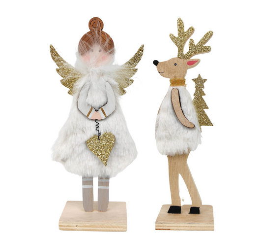 Standing Reindeer & Angel